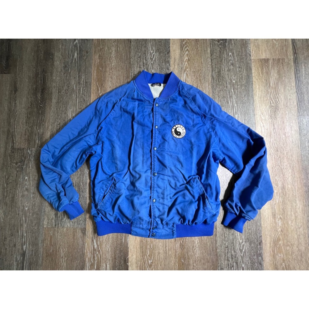 America's Finest Jackets Bomber Jacket Mens XL Blue Taoist Tai Chi Society USA